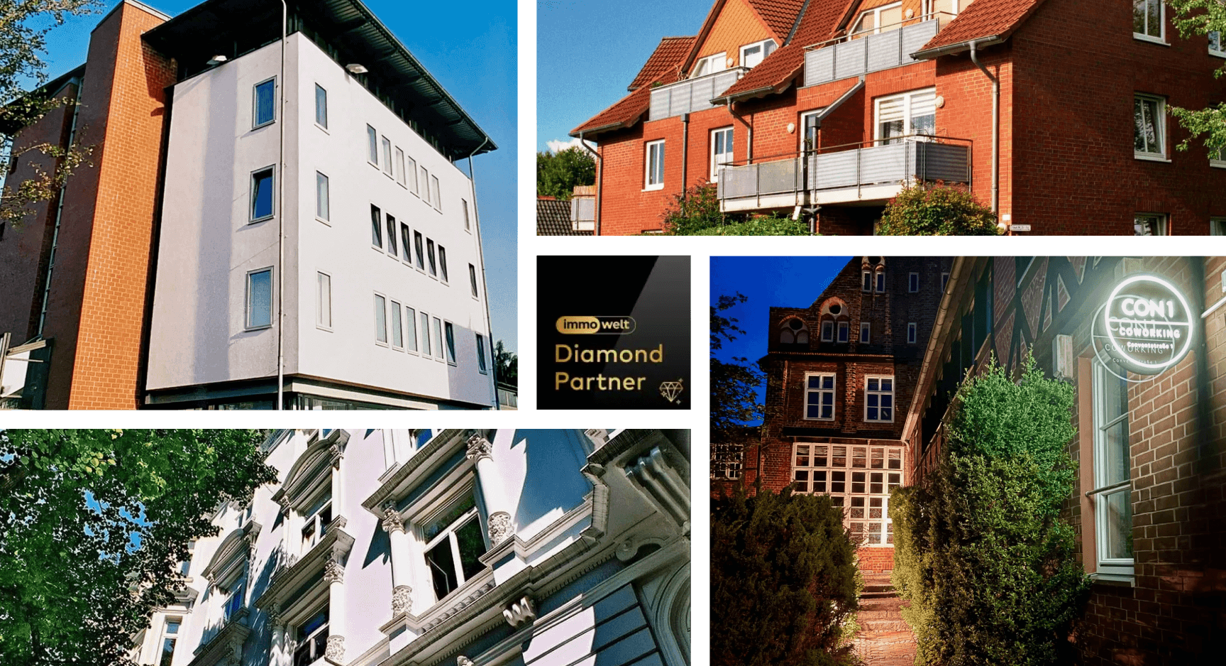 Angebote immowelt.de Eine Kollage verschiedener Objektfotos bietet einen Eindruck des Immobilienangebots auf immowelt.de.